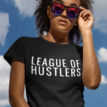 Make a Statement with Our Signature Black League of Hustlers Shirt | Perfect for Entrepreneurs