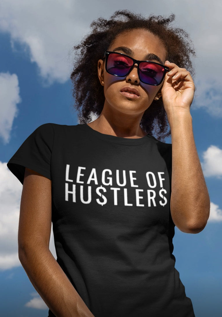 Make a Statement with Our Signature Black League of Hustlers Shirt | Perfect for Entrepreneurs