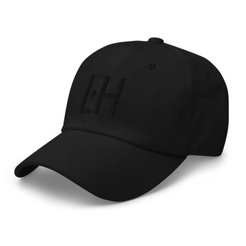 Black Dad Hat with League of Hustlers LH Logo for Entrepreneurs