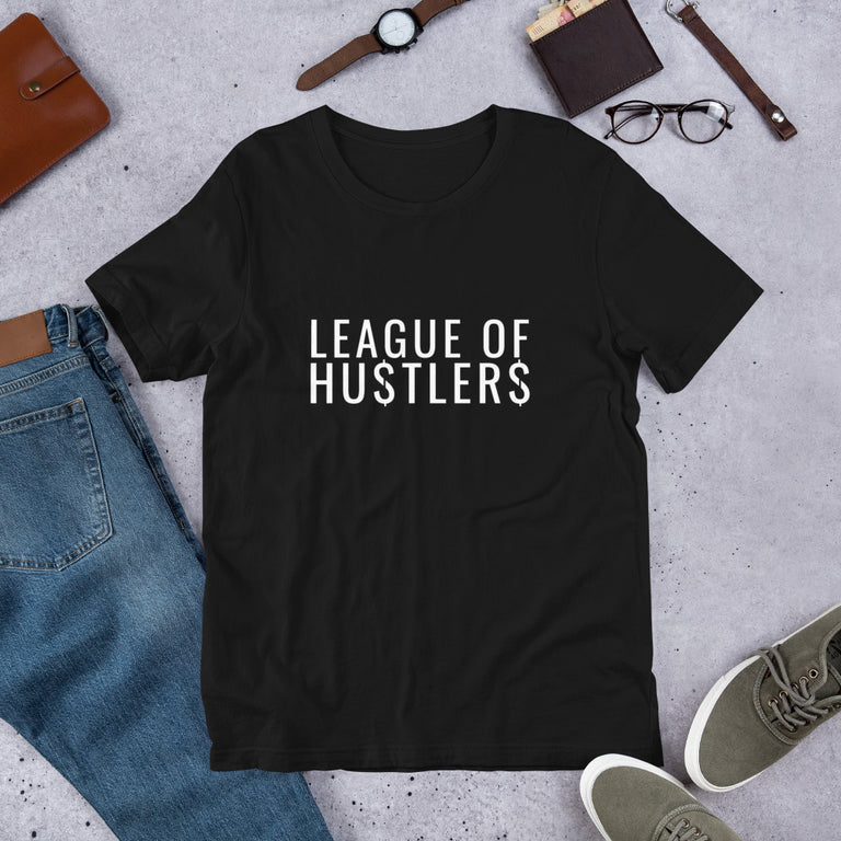 Make a Statement with Our Signature Black League of Hustlers Shirt | Perfect for Entrepreneurs