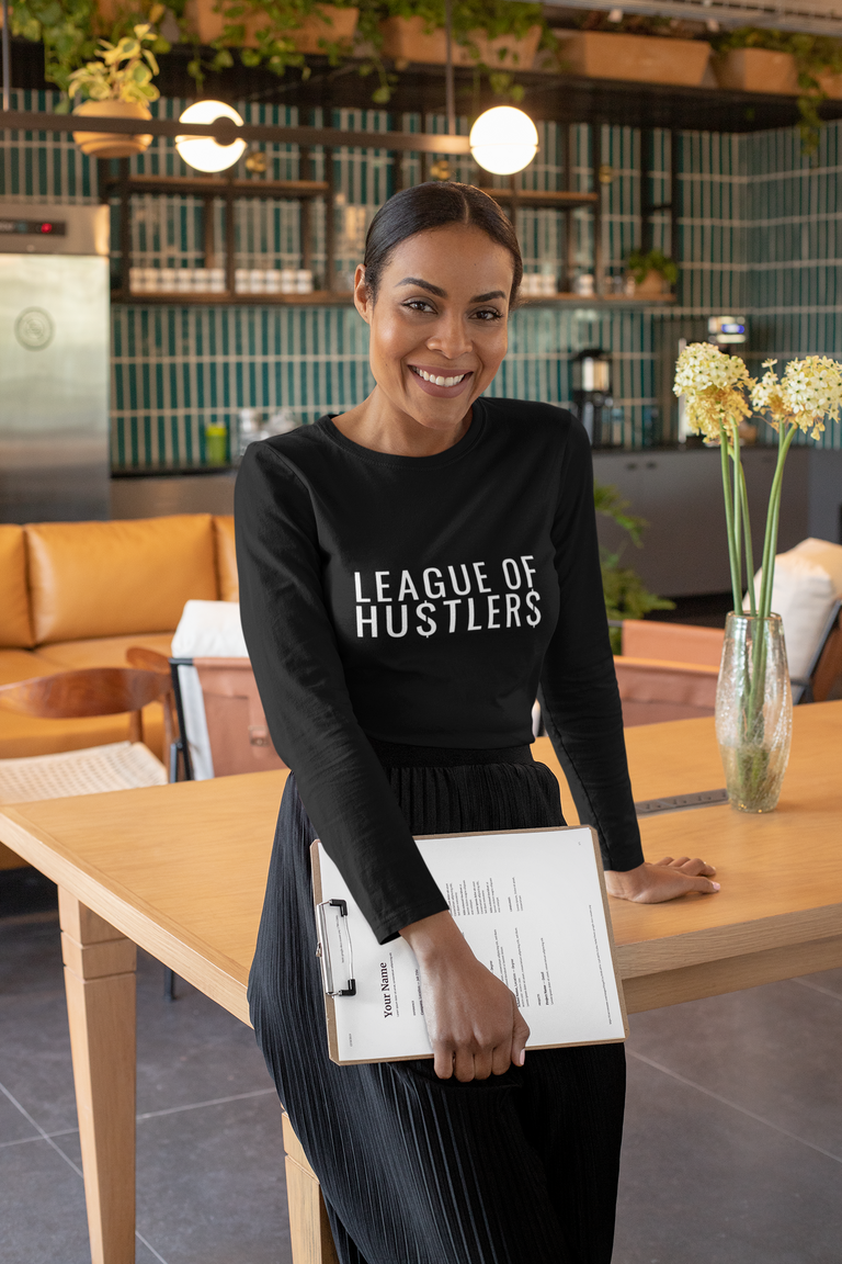 Make a Statement with Our Signature Black League of Hustlers Shirt | Perfect for Entrepreneurs