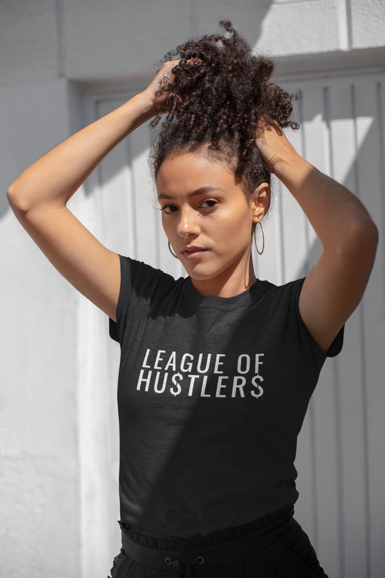 Make a Statement with Our Signature Black League of Hustlers Shirt | Perfect for Entrepreneurs