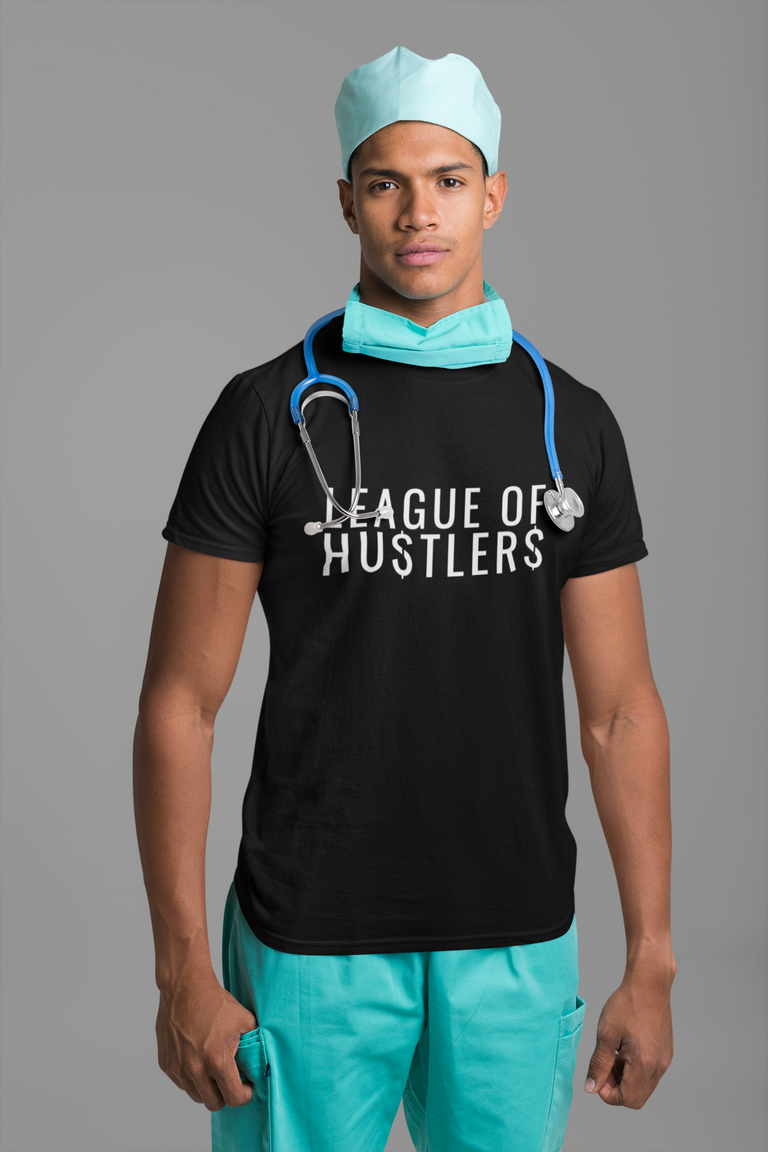 Make a Statement with Our Signature Black League of Hustlers Shirt | Perfect for Entrepreneurs