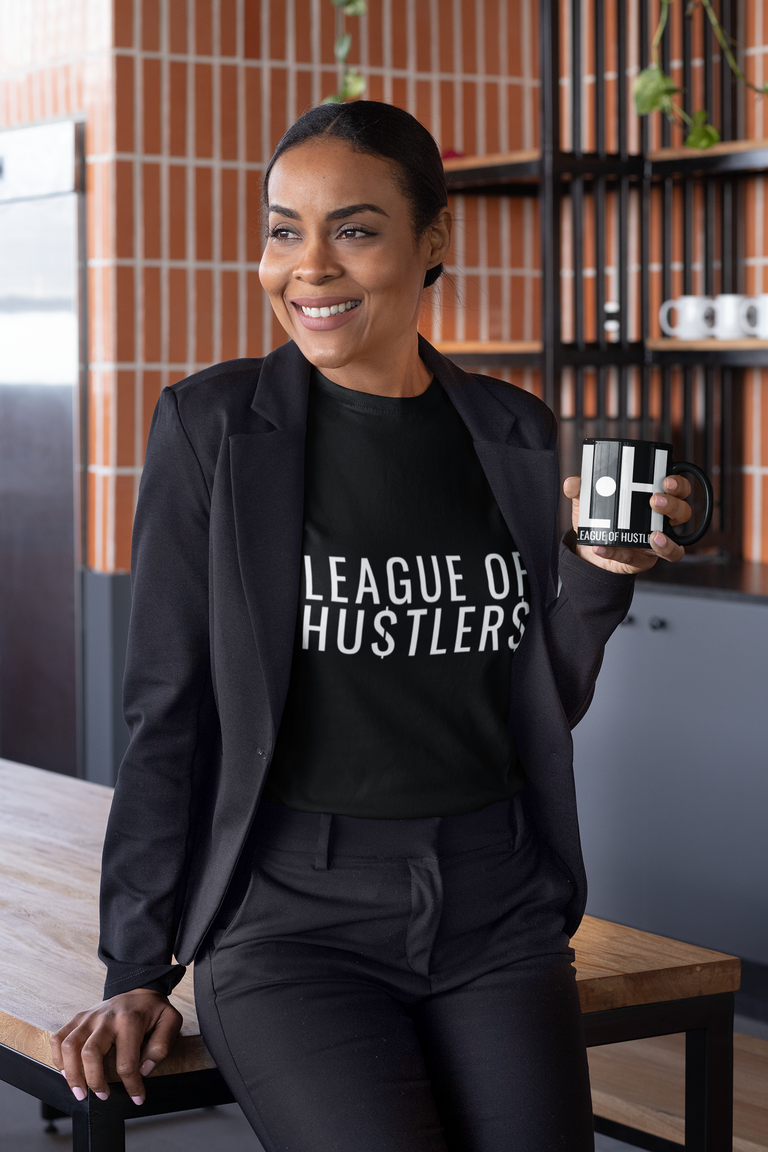 Make a Statement with Our Signature Black League of Hustlers Shirt | Perfect for Entrepreneurs