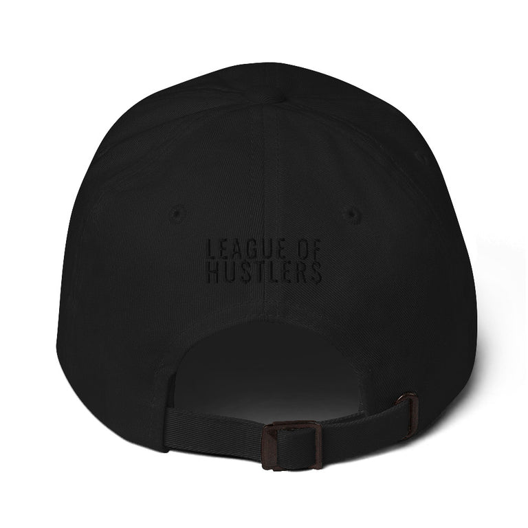Black Dad Hat with League of Hustlers LH Logo for Entrepreneurs
