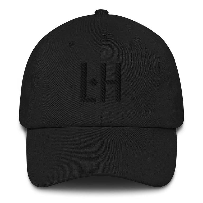 Black Dad Hat with League of Hustlers LH Logo for Entrepreneurs