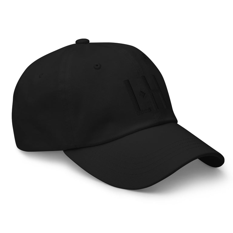Black Dad Hat with League of Hustlers LH Logo for Entrepreneurs