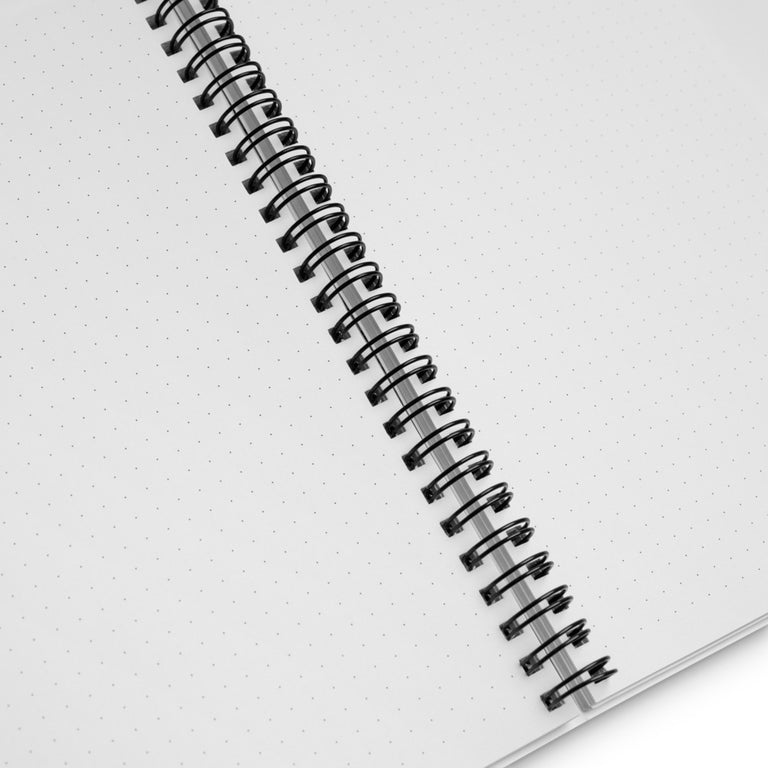 Black Spiral Notepad with League of Hustlers Logo and Dot Grid Layout