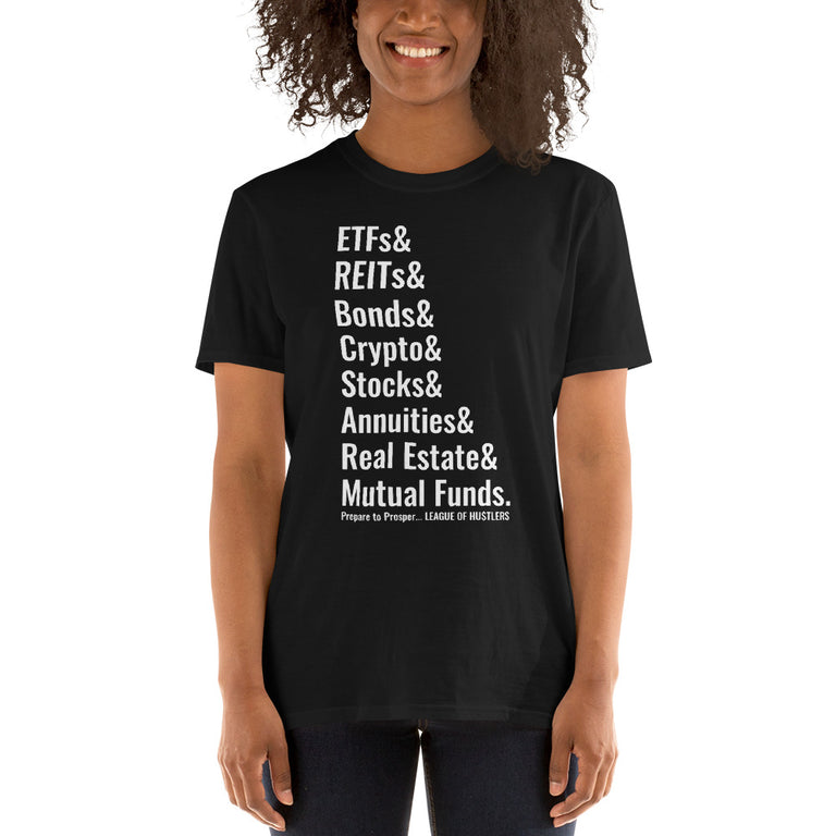 Investment Options Black Short-Sleeve Unisex T-Shirt