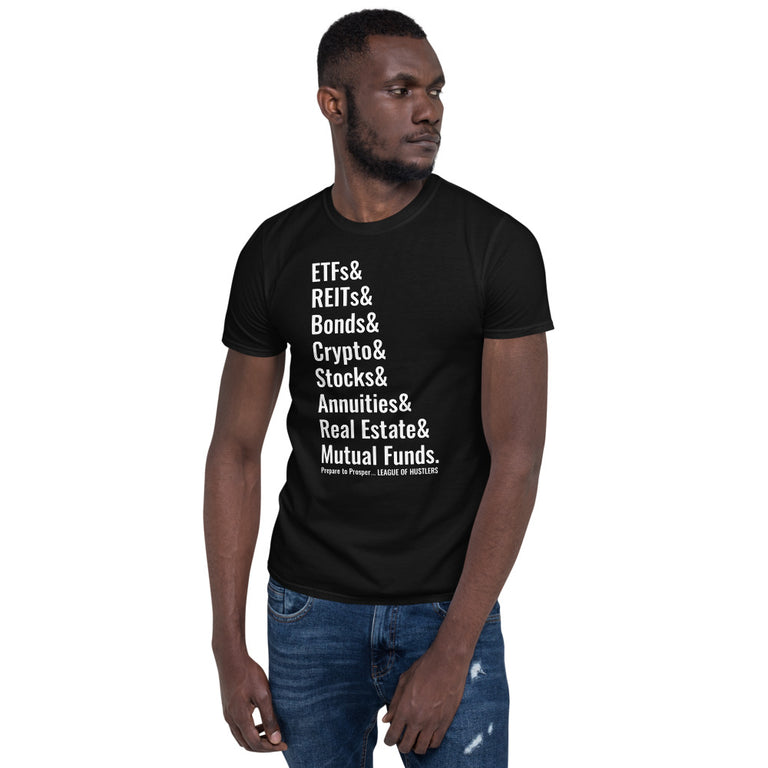 Investment Options Black Short-Sleeve Unisex T-Shirt