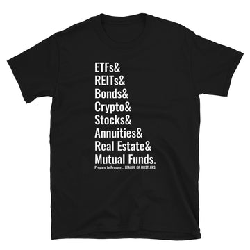 Investment Options Black Short-Sleeve Unisex T-Shirt